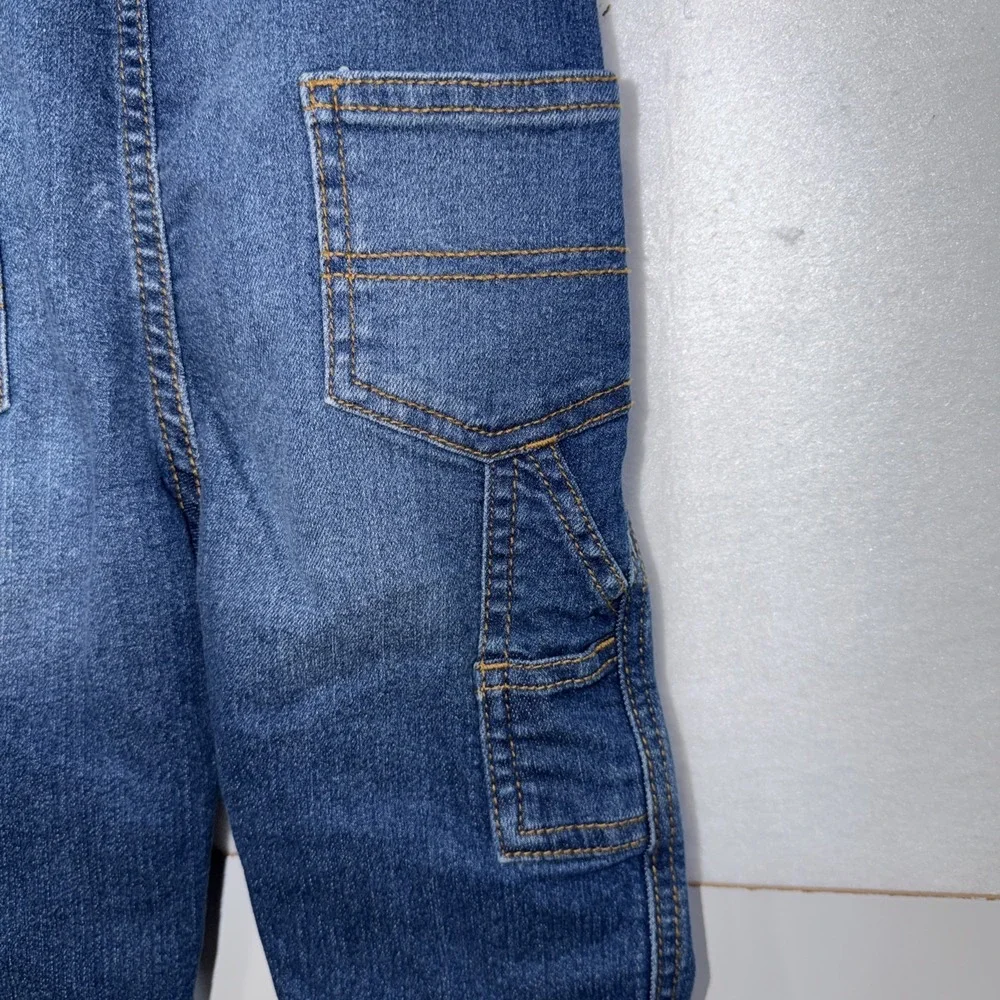 Infant Oshkosh B Gosh Denim Overalls Size 12 Months Bibs Country‎ Outdoor Snap